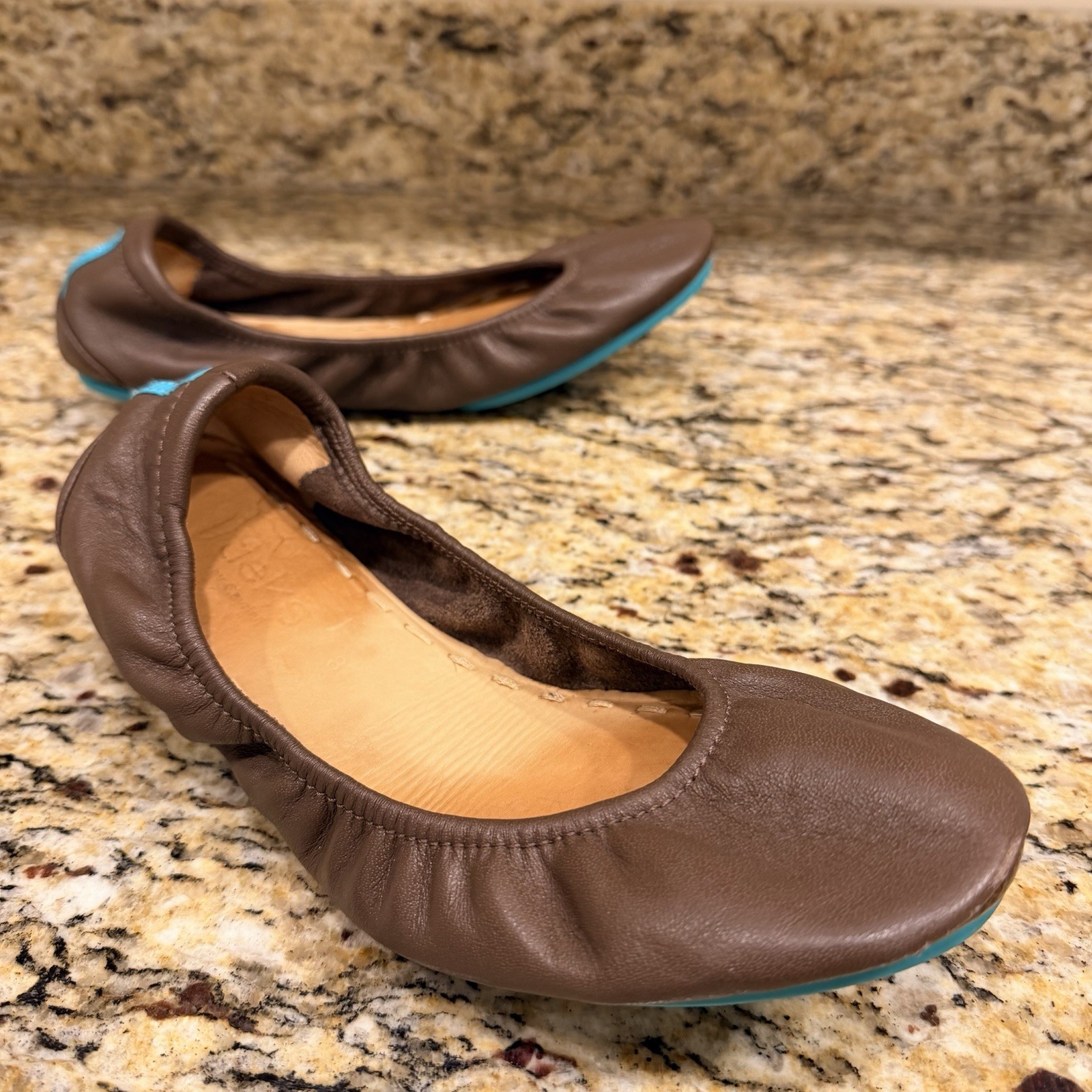 Tieks By Gavrieli Chocolate Brown Leather Ballet Flats Women's Size 8