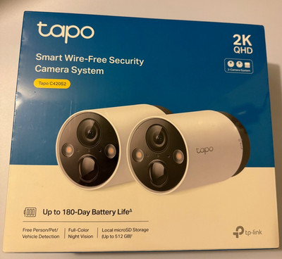 TAPO 2K QHD Smart Wire-Free Security Camera System tp-link Outdoor
