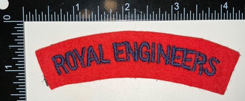 WWII British Army Royal Engineers Formation Shoulder Patch Title Sign Flash