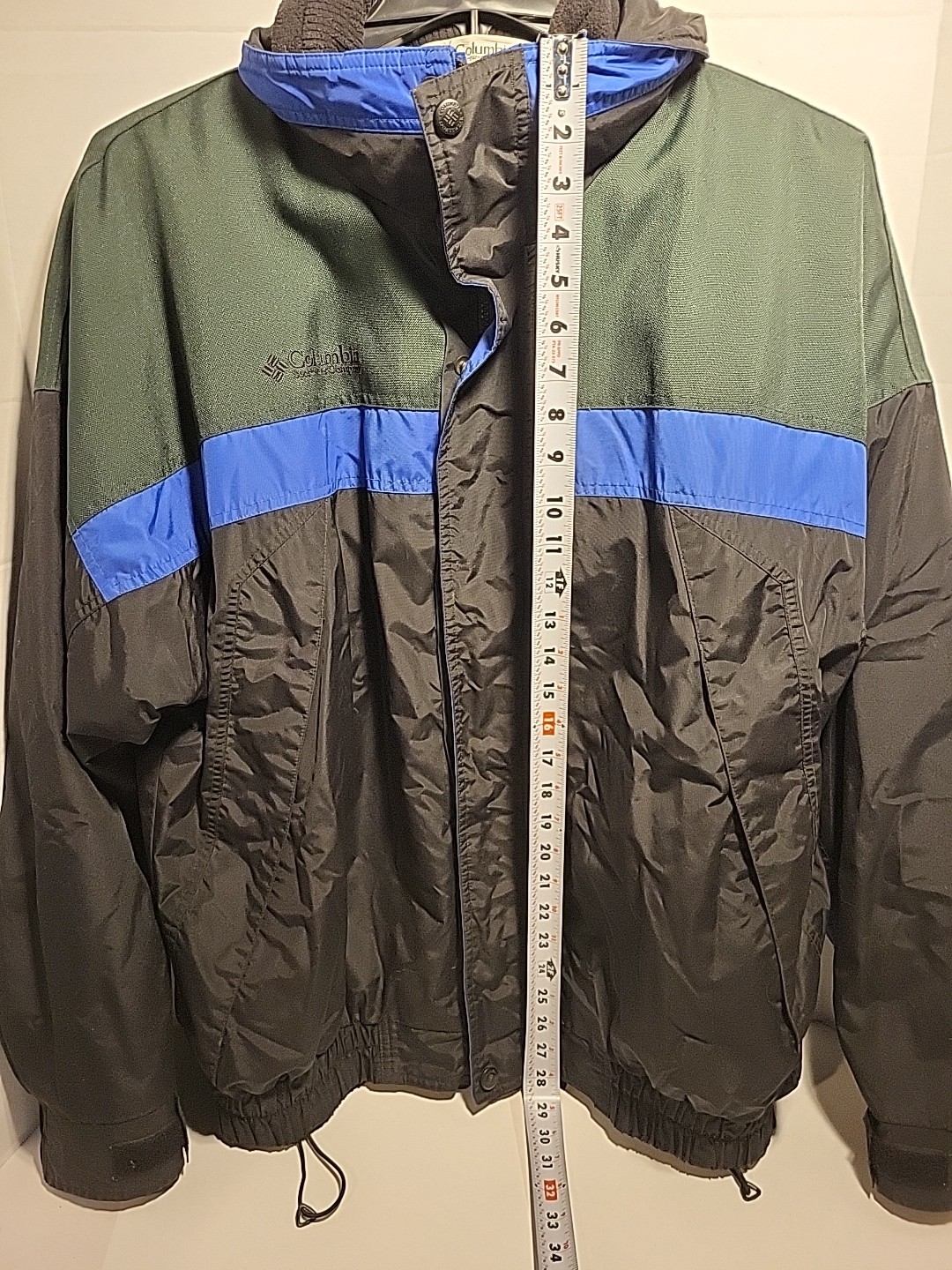 Men's L Columbia RN 69724 CA 05367 Coat Jacket Blue / Black / Green WARM Vintage thumbnail 23