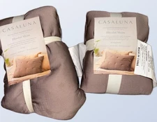 Set of 2 Casaluna Rayon From Bamboo Shell “Blissful Sham”- King Size -BRAND NEW
