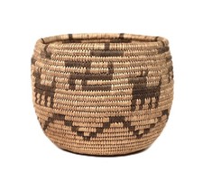 Havasupai Bowl Basket   ca. 1910   2.5" H x 3.25" D  Hand Woven