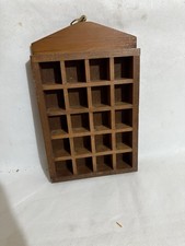 Thimble Display Case Wooden Brown Mini Good Condition
