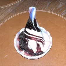 Multicolor Ceramic Bird Basket Figurine with Removable Lid