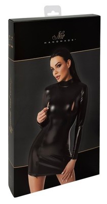 Black Wet Look Mini Dress Long Sleeve High Neck Zip Bodycon Clubwear | eBay Black Wet Look Mini Dress Long Sleeve High Neck Zip Bodycon Clubwear | eBay