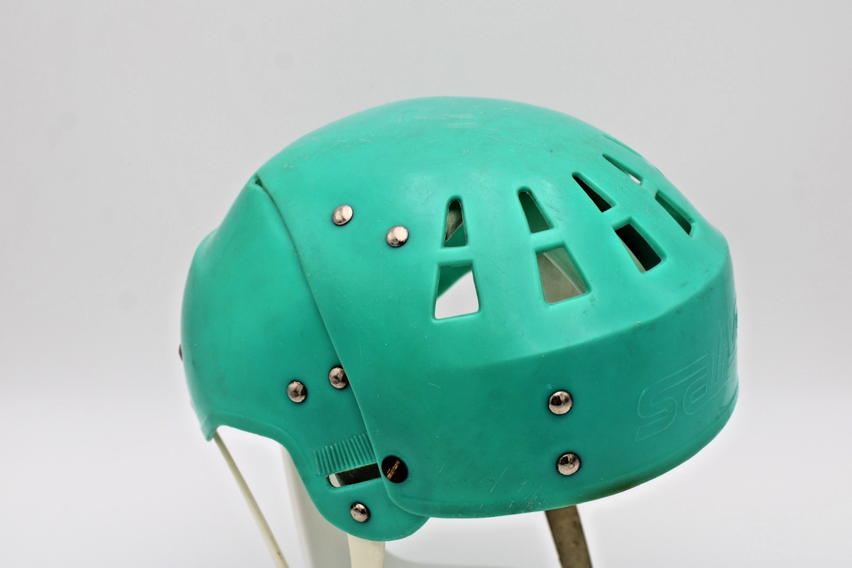 Vintage Soviet Salvo Hockey Helmet Mint Green USSR Jofa 235 Clone