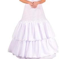 Three-Bone Ruffled Hoop Slip, high quality, poly cotton, S-L