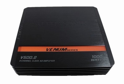 ALPHASONIK V500.2 1000W 2-CHANNEL CLASS A/B AMPLIFIER PRO CAR AUDIO 