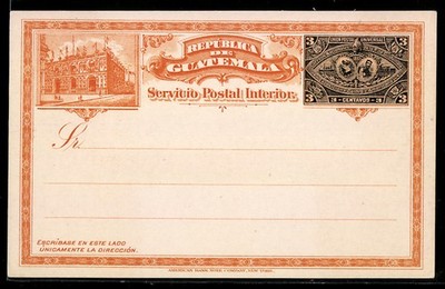 Republica de Guatemala, Ganzsache, Ansichtskarte 