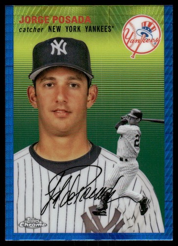 Jorge Posada [Blue Prism Refractor] #373 2023 Topps Chrome Platinum Anniversary card