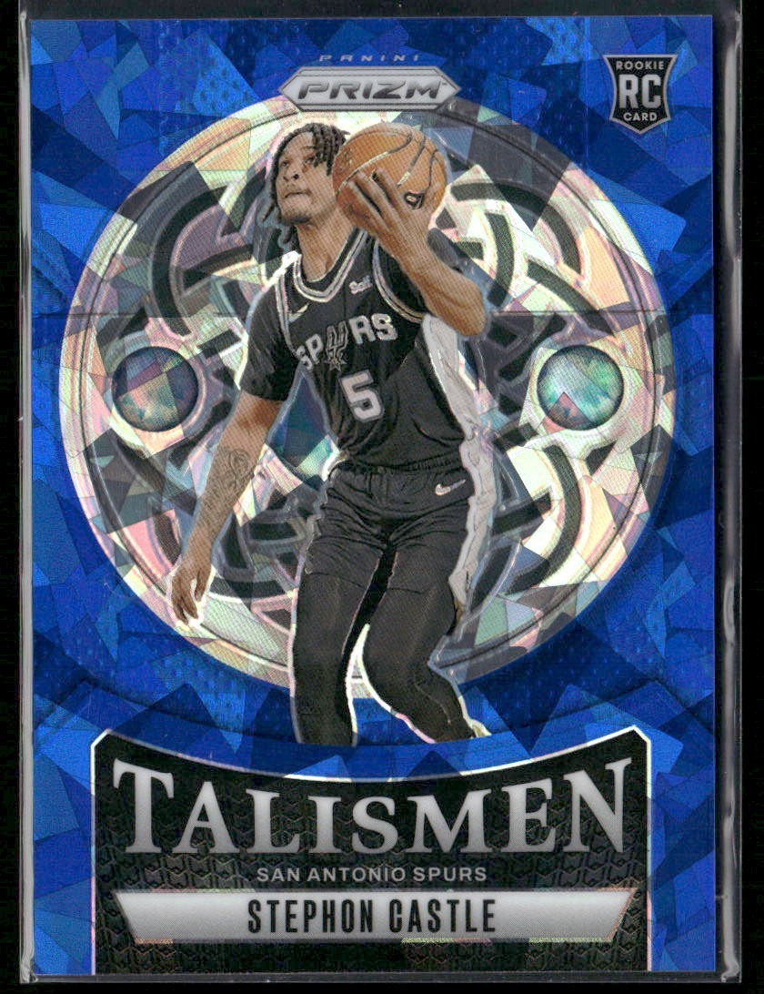 2024-25 Panini Prizm - Talismen Stephon Castle #14 Blue Ice Prizm /125 (RC)