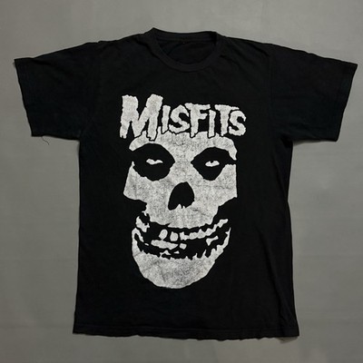 Misfits Retro Band Grunge Skull Graphic T-Shirt Size Large Black & White
