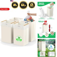 Disposable Trash Can with Handles Extra Large 30 Gallon Waterproof Reusable Bin