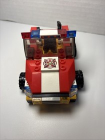 LEGO City #60041 Police Crook Pursuit Motorcycle W/Bike & Fire Car & People