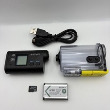 Sony Action Cam HDR- AS30V Waterproof Camcorder with case, cable and SD card