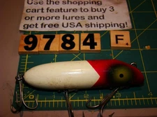 V9784 F  SOUTH BEND BASS ORENO WOODEN FISHING LURE
