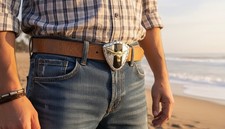 Men Silver Metal Western Belt Buckle Texas Lone Horn Cow Bull Country Collection