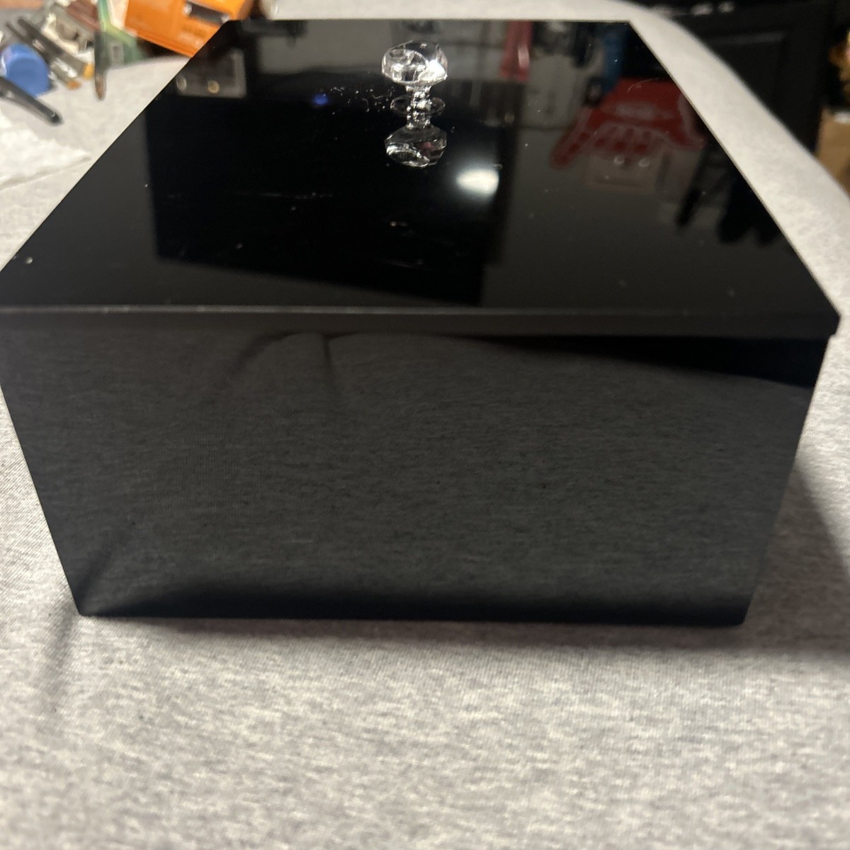 Chanel Makeup Organizer Storage Box With Top Handle Logo Double