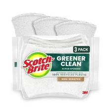 Scotch-Brite Greener Clean Non-Scratch Scrub Sponge, Sponge for Washing Dishe...