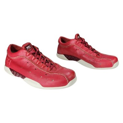 Vtg Helly Hansen Sneakers sz 9 Men Red Bicycle Style Leather REPLACED INSOLES