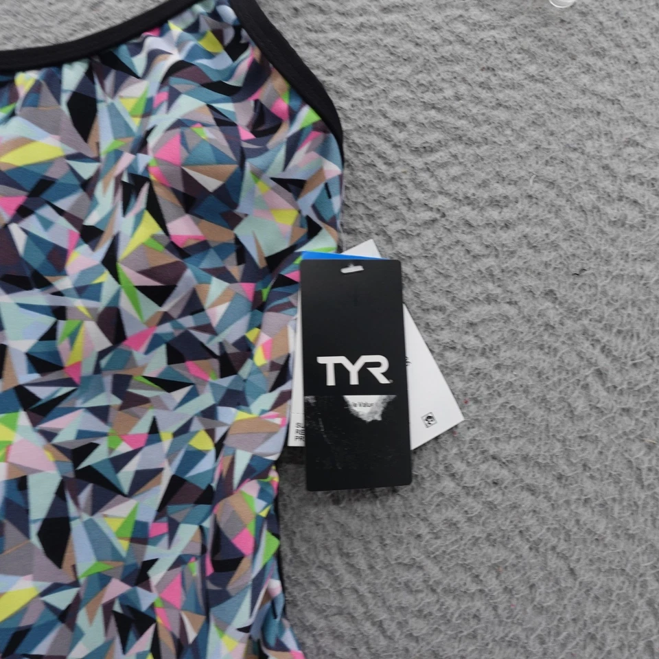 Traje de baño TYR Prismbreak Diamond de una pieza pequeño negro multi mujer Durafast NUEVO Foto 4 de 4