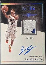 2018-19 Panini Noir #355 Zhaire Smith #03/99 (On Card Auto)