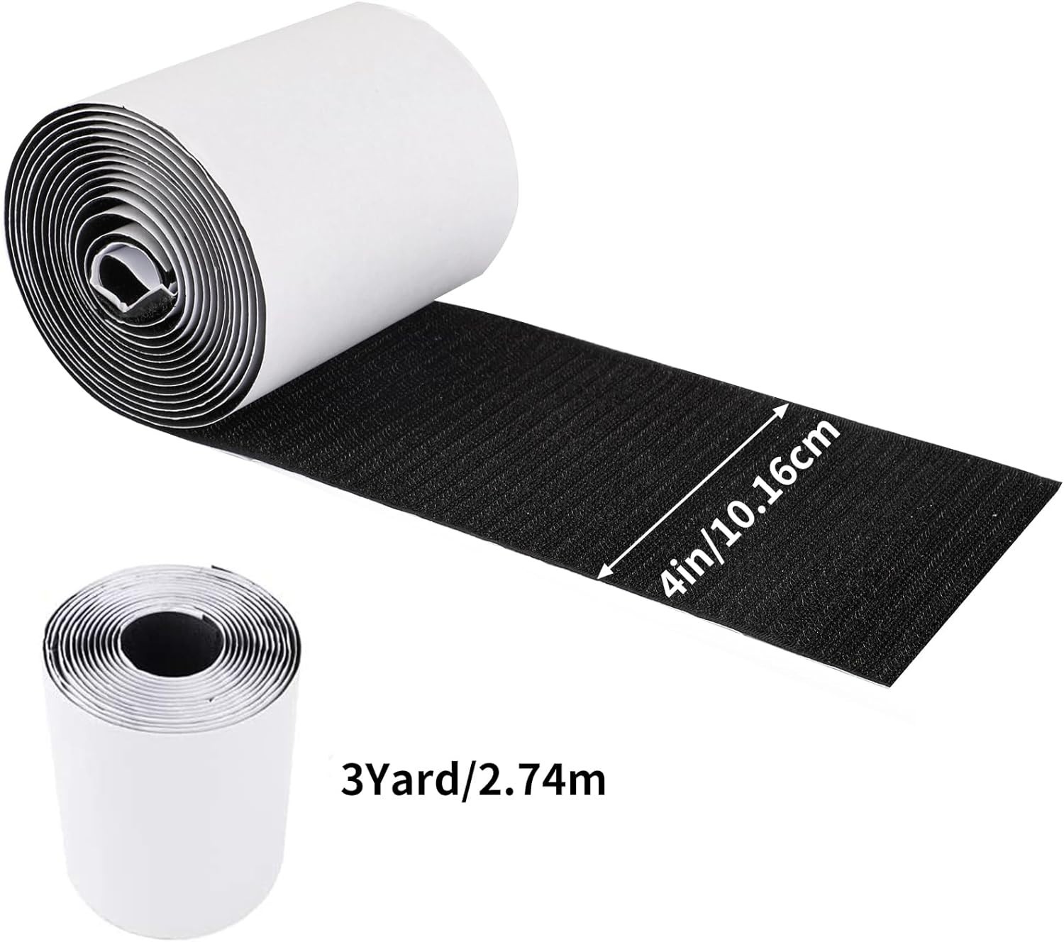 4 Inch x 9 Feet Heavy-Duty Hook and Loop Tape for Versatile Home & Office Use