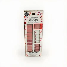 Dashing Diva Gloss Gel Palette Valentine's Day Nail Strips Love Notes New