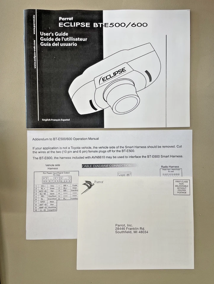 Eclipse BT-E500 Bluetooth Hands-Free Car Kit for AVN5510/52D, NOS - Image 4 of 4