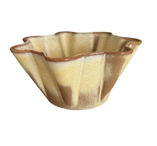 Vintage Frankoma Pottery Bowl Planter Plainsman Desert Gold Boho Retro