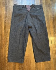VTG Woolrich Hunting Pants Men s 38 40 Charcoal Heavy Wool USA Outdoor Field