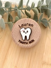 Personalised Wooden Tooth Box Keepsake Tooth Fairy Keepsake Box for Boys, Girls