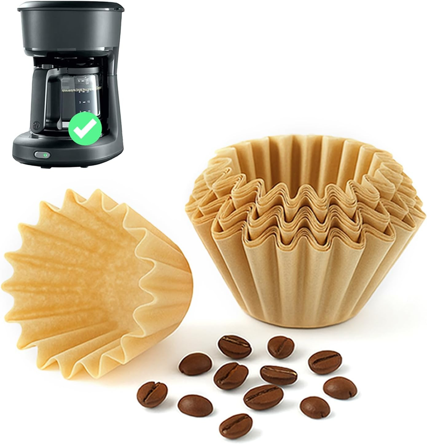 Filters Compatible With Mr.coffee,thicken Natural 5 Cup Coffe