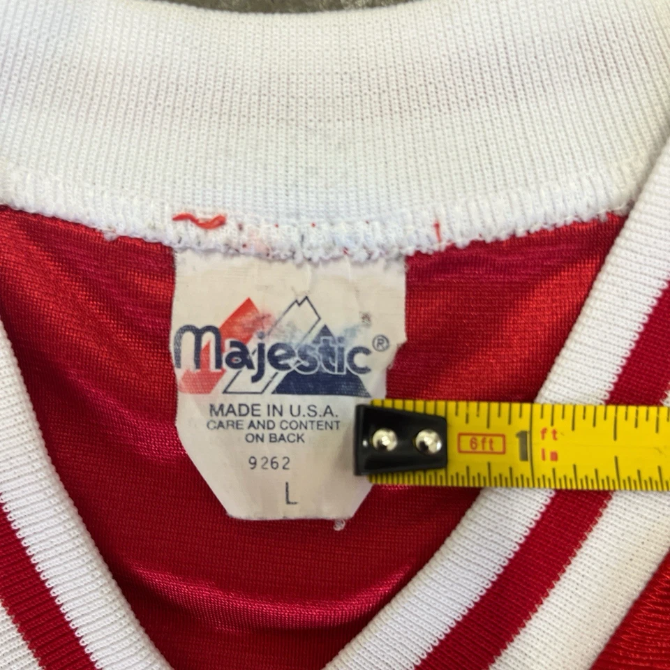 Camiseta deportiva de colección Majestic The Ohio State para hombre grande roja blanca ropa de calle Foto 4 de 4