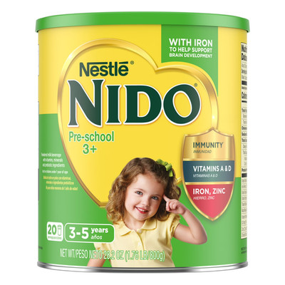 Nestle Nido 3 to 5 Years Toddler Powdered Milk Beverage, 28.2 oz Canister