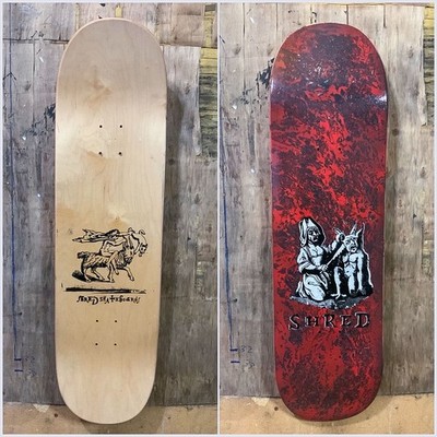 Shred Skateboards 8.875  skateboard deck + grip