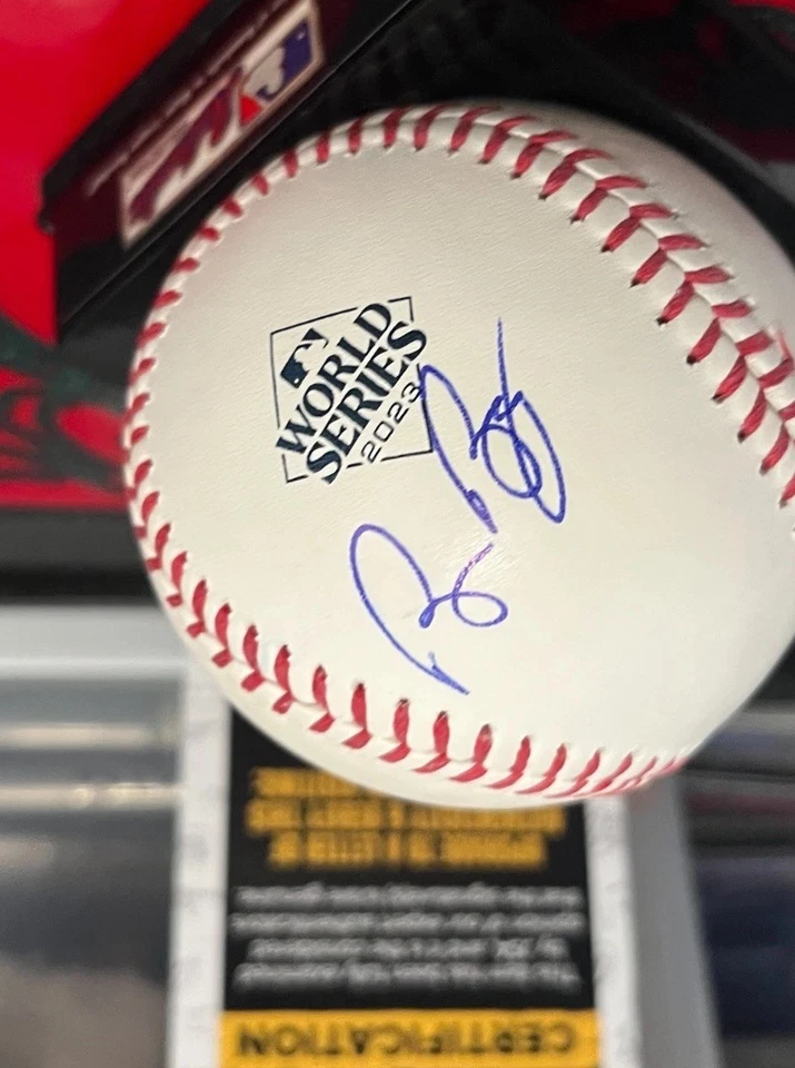 Rangers Bruce Bochy Autografiado Serie Mundial 2023 Grandes Ligas Béisbol Certificado de Autenticidad JSA Foto 2 de 4