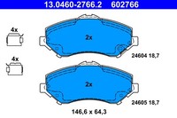 Bremsbelagsatz FÜR Jeep Wrangler III (Jk) - ATE 13.0460-2766.2