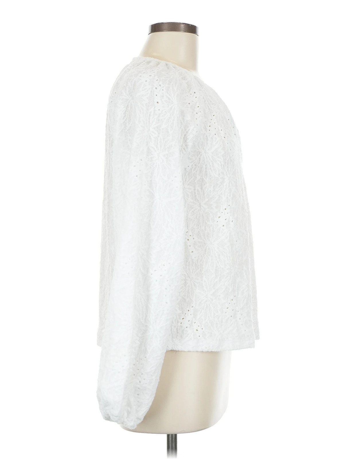 MICHAEL Michael Kors Women White Long Sleeve T-Shirt M thumbnail 3