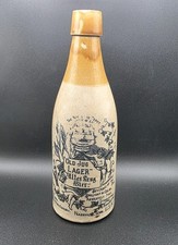 Antique 1890s Old Jug Lager Stoneware Beer Bottle Moerlein Gerst Nashville