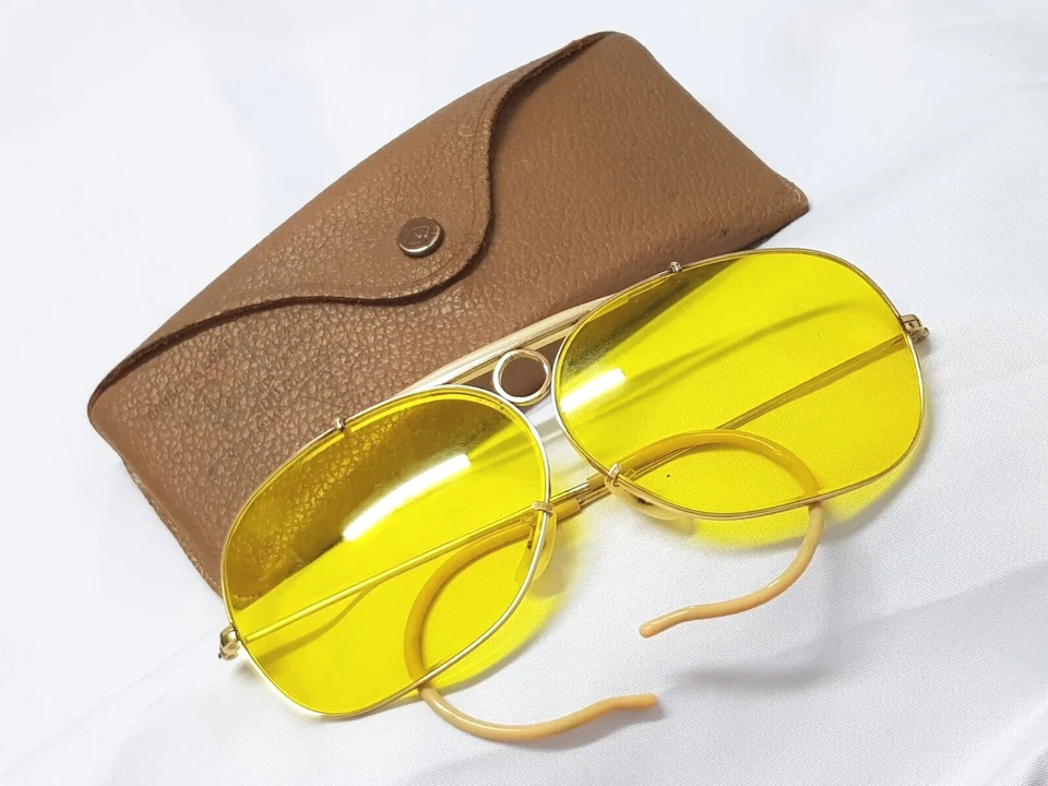 Vintage B&L Ray-ban usa 1/10 12K GF Decot Shooter Kalichrome Aviator Sunglass... - Photo 2/4