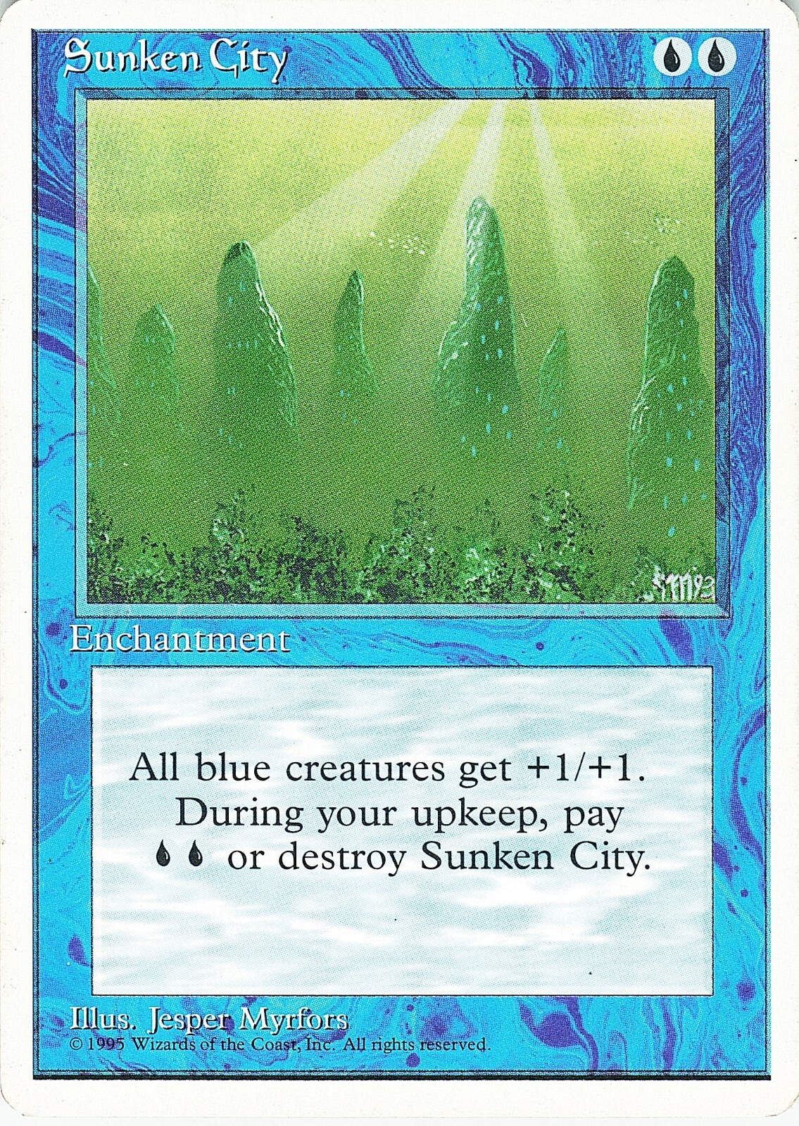 MTG 4th Edition Sunken City Card LP