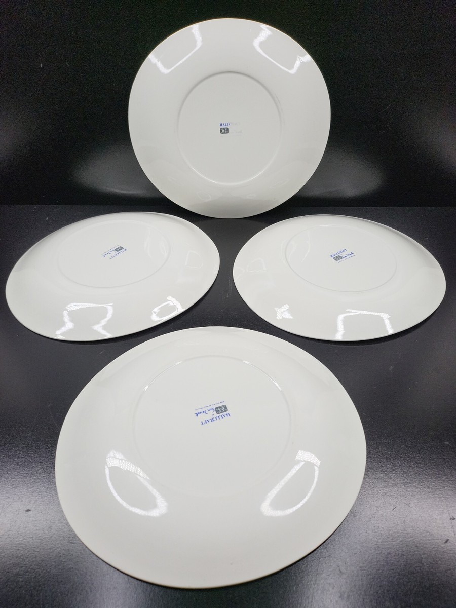 パールホワイト　4本セット 4 Hall Hallcraft White Eva Zeisel Dinner Plates Set Vintage Dining