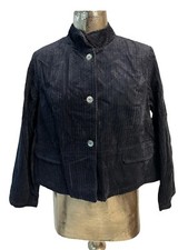 Adini Jacket Size Large 16 Navy Blue Corduroy Womens Coat New Eu44 Rrp £75