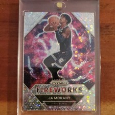 Ja Morant RARE FAST BREAK DISCO PRIZM FIREWORKS SPECIAL INSERT CARD 2021 - Mint!
