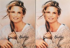 2x Christie Brinkley Autogrammkarte Autogramm Foto Signiert Model