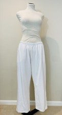 Bryn Walker Women's Sunday Pant, Linen, Wide-Leg, White, Size XXL