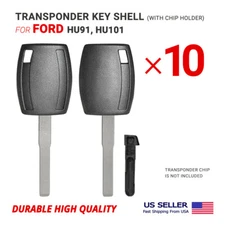 10X Transponder Key Shell With Blade For Ford  With Chip Holder High Quality