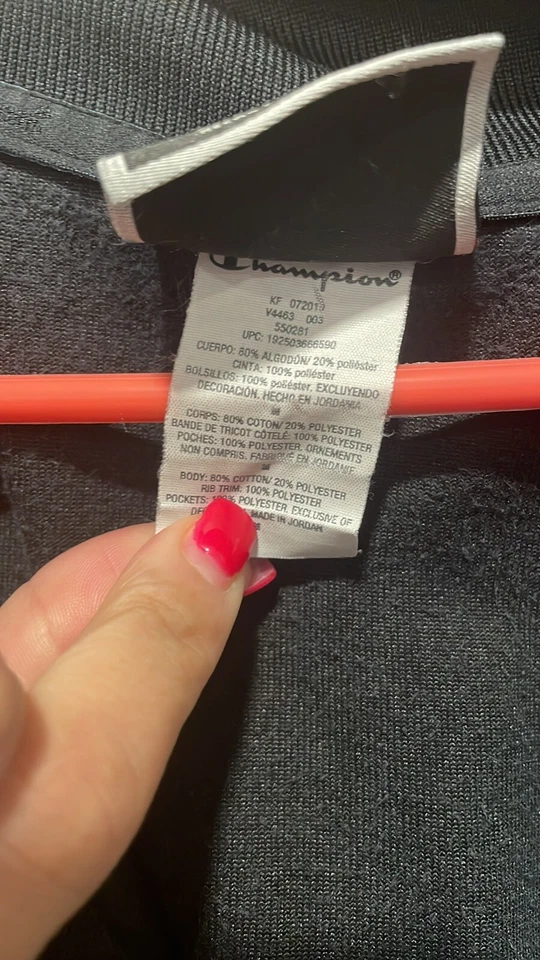 Champion 100 YEARS Velour Sport Active Track Jacket Street Style Size Medium - Image 3 of 4