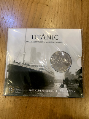 イギリス Titanic 2012 Alderney CentenaryCoin TITANIC 2012 ALDERNEY CENTENARY UK £5 BU Coin folder from ROYAL